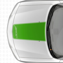 Sport Blackout Outline Stripe Motorkap Vinyl Decal Sticker voor Dodge Charger 2006-2010_3