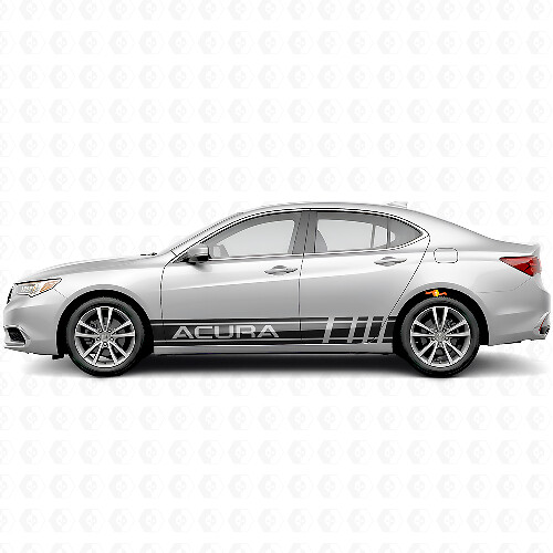 Racingstijl zijkantenstrepen vinyl decal set voor Acura ILX TLX RLX