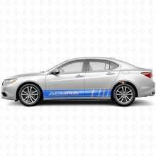Racingstijl zijkantenstrepen vinyl decal set voor Acura ILX TLX RLX_2