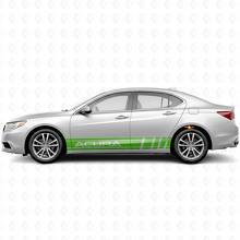 Racingstijl zijkantenstrepen vinyl decal set voor Acura ILX TLX RLX_3