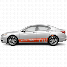 Racingstijl zijkantenstrepen vinyl decal set voor Acura ILX TLX RLX_4