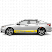 Racingstijl zijkantenstrepen vinyl decal set voor Acura ILX TLX RLX_5