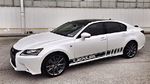 Racing-zijstrepen vinyl decal set voor Lexus CT RC IS ES GS