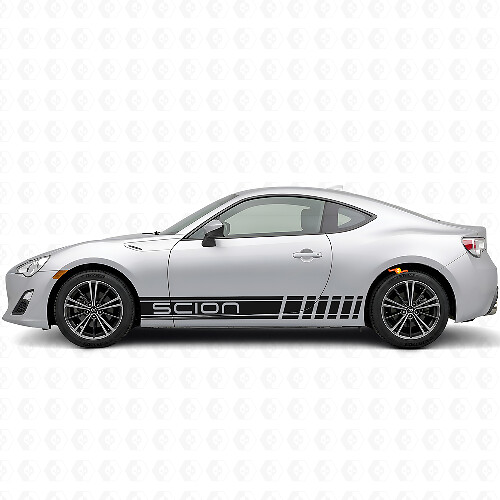 Gemerkt Racing Stijl Strepen Zij Vinyl Decal Kit voor Scion FR-S