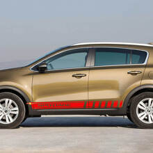 Side Racing Stripes Vinyl Decal Sticker geschikt voor Kia Sportage
 2