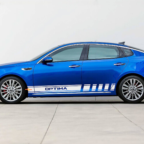 Side Racing Stripes Vinyl Decal Sticker geschikt voor Kia Optima
