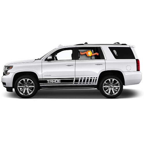 Racing Style Rocker Panel Strepen Vinyl Decal Set voor Chevrolet Tahoe