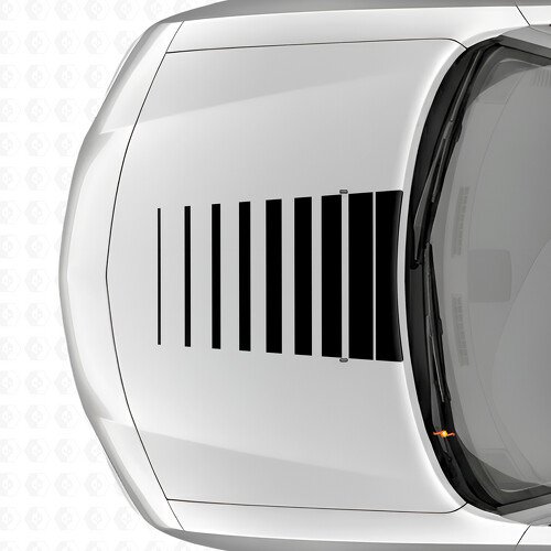 Strobe Style Strepen Motorkap Vinyl Decal Sticker voor Dodge Charger 2006-2010