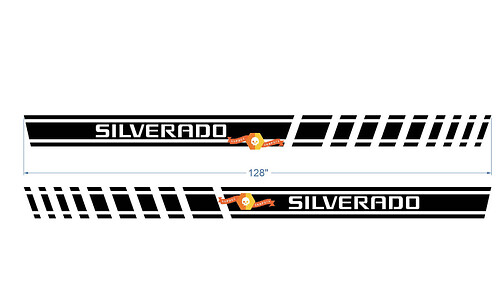 2X meerdere kleuren graphics Chevrolet Silverado autosport vinyl sticker sticker 128