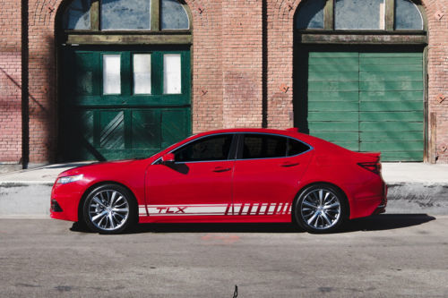 2X meerdere kleuren graphics Acura TLX symbool autorace vinyl sticker

