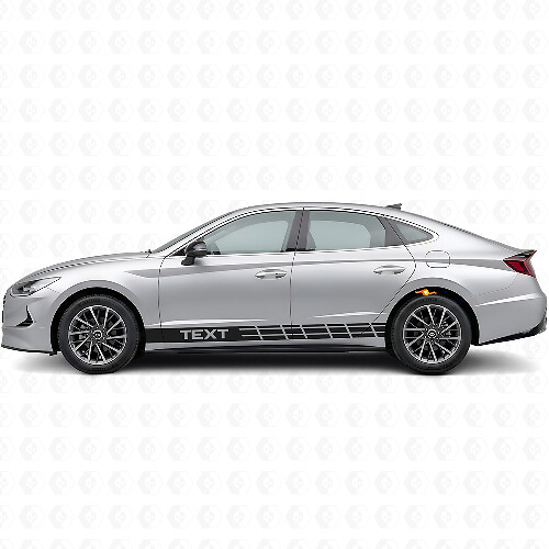 Aangepaste tekst race strepen zijvinyl decal sticker voor Hyundai Sonata