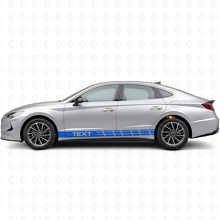 Aangepaste tekst race strepen zijvinyl decal sticker voor Hyundai Sonata_2
