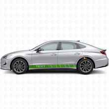 Aangepaste tekst race strepen zijvinyl decal sticker voor Hyundai Sonata_3