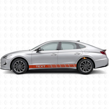 Aangepaste tekst race strepen zijvinyl decal sticker voor Hyundai Sonata_4