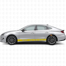 Aangepaste tekst race strepen zijvinyl decal sticker voor Hyundai Sonata_5