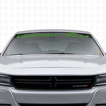 Aangepaste tekst handgeschreven stijl voorruitraam vinyl sticker voor Dodge Charger 2015-2026_3