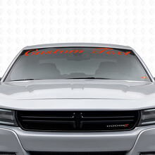 Aangepaste tekst handgeschreven stijl voorruitraam vinyl sticker voor Dodge Charger 2015-2026_4