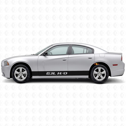 6.1L H/O Strepen Zijvinyl Decal Sticker voor Dodge Charger 2011-2014