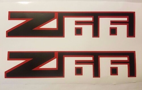 Z66 stickers sticker chevy chevrolet lawinetruck zwart mat (SET)