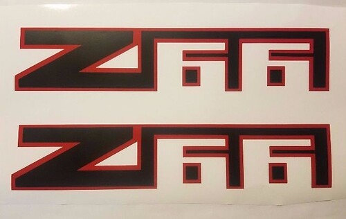 Z66 stickers sticker chevy chevrolet lawine vrachtwagen zwart mat (SET)
