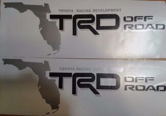 TRD Off Road sticker, kaart florida Sticker toendra tacoma toyota zwart mat (set)
