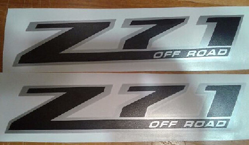 Z71 Off Road zijvinylstickerset voor Chevrolet Silverado