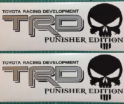 Toyota TRD Truck Off-Road Racing Tacoma Tundra The Punisher Decals Sticker Sticker
