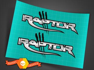 Raptor Truck Vinyl Decals Stickers Chroom Geborsteld (set)