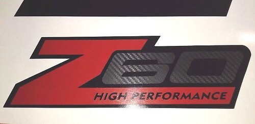 Z60 stickers sticker koolstofvezel High Performance chevy chevrolet (Set)
