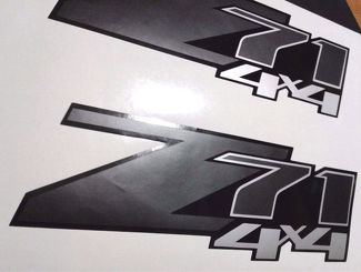 Z71 4x4 stickers stickers zilverado chevrolet truck chevy ZWART MAT (set)