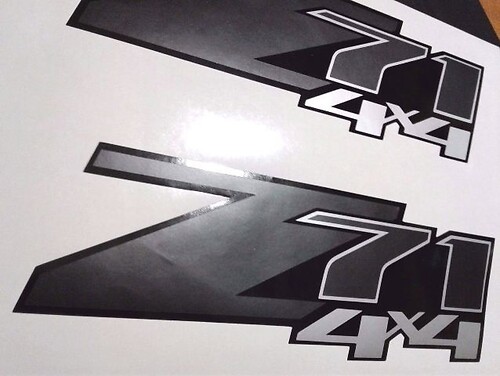 Z71 4x4 stickers stickers silverado chevrolet truck chevy ZWART MAT (set)

