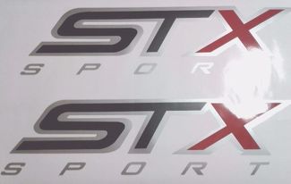 STX sport sticker stickers, zwart mat en grijs ford truck (set)