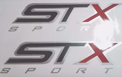 STX Sport Zijdecal Sticker Set voor Truck - Zwart Mat Grijs