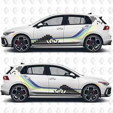 Honeycomb Heritage Zijstripes Vinyl Decals Kit voor VW Volkswagen Golf_2