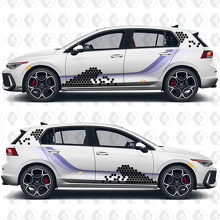 Aangepaste Honingraat Heritage Racing Graphics Vinyl Stickers voor VW Volkswagen Golf
 3