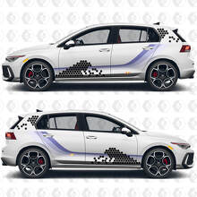 Honeycomb Heritage Zijstripes Vinyl Decals Kit voor VW Volkswagen Golf_3