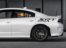 2x SRT SCAT PACK in Grunge Distressed stijl Side Splash Vinyl Sticker Sticker voor Dodge Charger Challenger Scatpack
 3