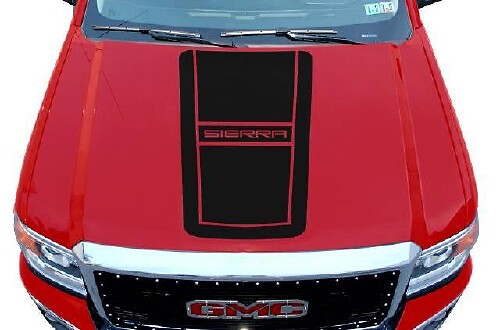 Sierra Motorkap Vinyl Decal Wrap Kit Voor GMC Sierra 2014-2017