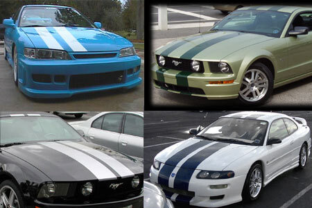 Dubbele racestreep kit sticker
