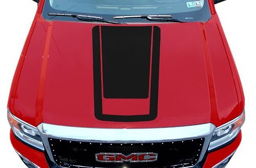 Gmc Sierra (2014-2017) Aangepaste vinyl kapsticker sticker wrap kit - Blackout V3
