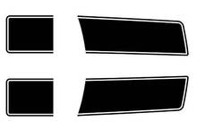 Gmc Sierra (2014-2014) Aangepaste vinyl sticker sticker wrap kit - Racing strepen
 2