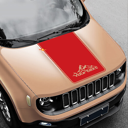 Aangepaste brede streep motorkap vinyl decal sticker voor Jeep Renegade