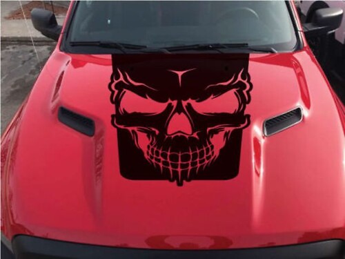 Schedel Motorkap Vinyl Decal Sticker voor RAM 1500 Rebel 2015-2017
