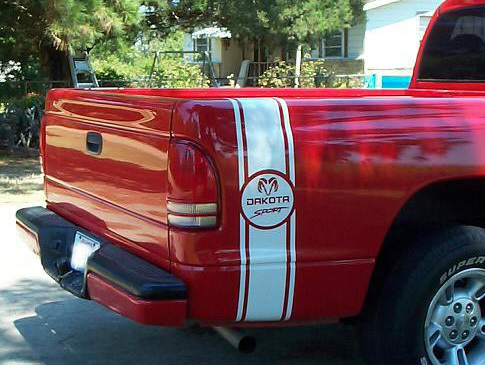 Rally-strepen Achterzijde Vinyl Decal Kit voor Dodge Dakota Sport