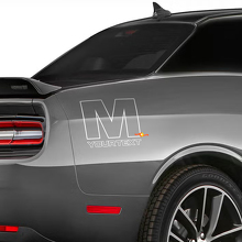 Mopar M Logo Achterzijde Vinylsticker Decal 2 voor Dodge Challenger 2