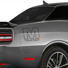 Mopar M Logo Achterzijde Vinylsticker Decal 2 voor Dodge Challenger 3
