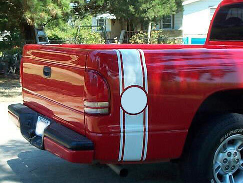 Outline Strepen met Cirkel Bedside Vinyl Decal voor Trucks