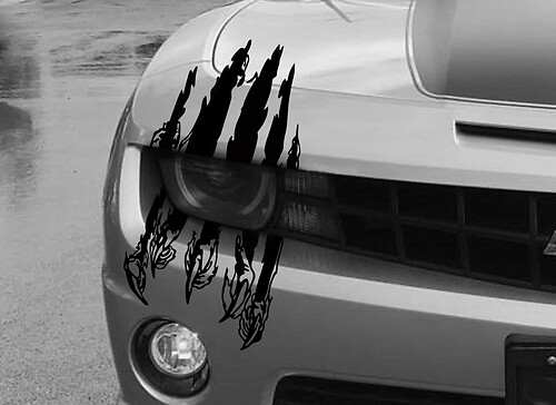 Klauw litteken Mark sticker sticker kap koplamp kras auto voertuig Camaro merken
