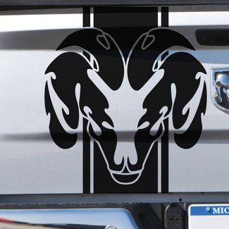 Dodge Ram Stripe Logo Graphic Decal Sticker Side of Rear bed Truck Vinyl Tribal