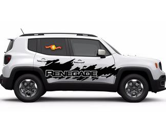 Jeep Renegade Side Splash Splatter Logo Grafische Vinyloverdrukplaatjesticker